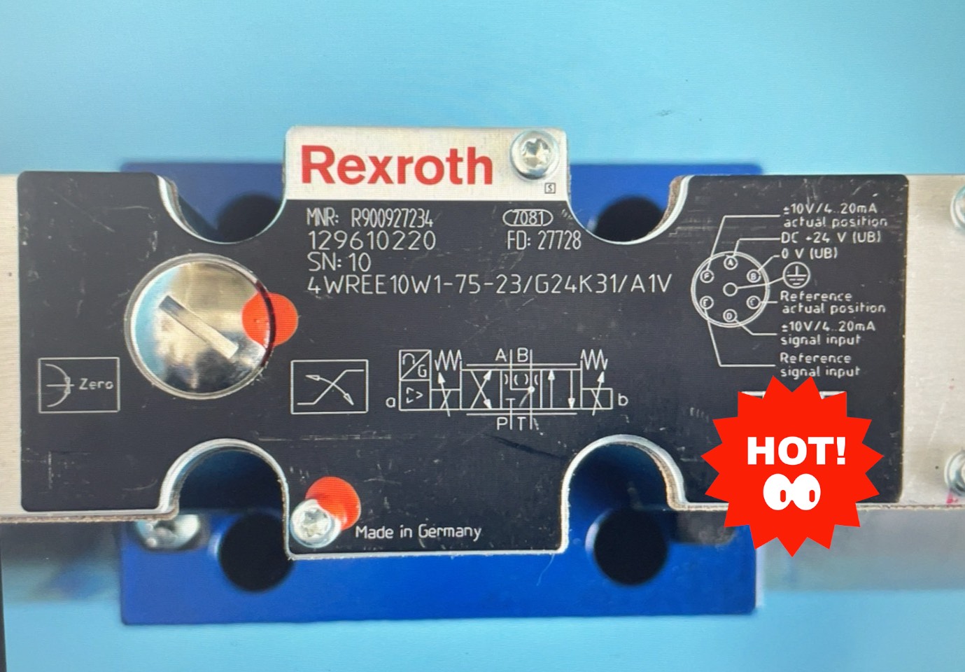 Rexroth Proportional Directional Valve R900927234 4WREE10W1-75-2XG24 - Image 2